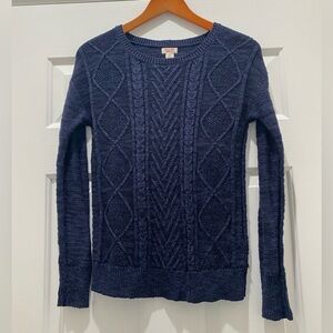 2/$15 🥑 Navy Blue Cable Knit Sweater, Small
